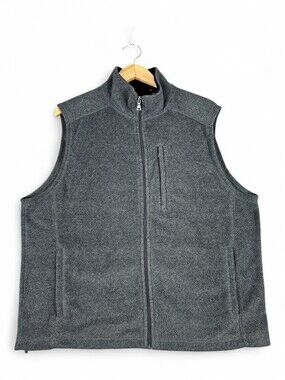 St. John's Bay Men's Gray Full-Zip Vest Size L